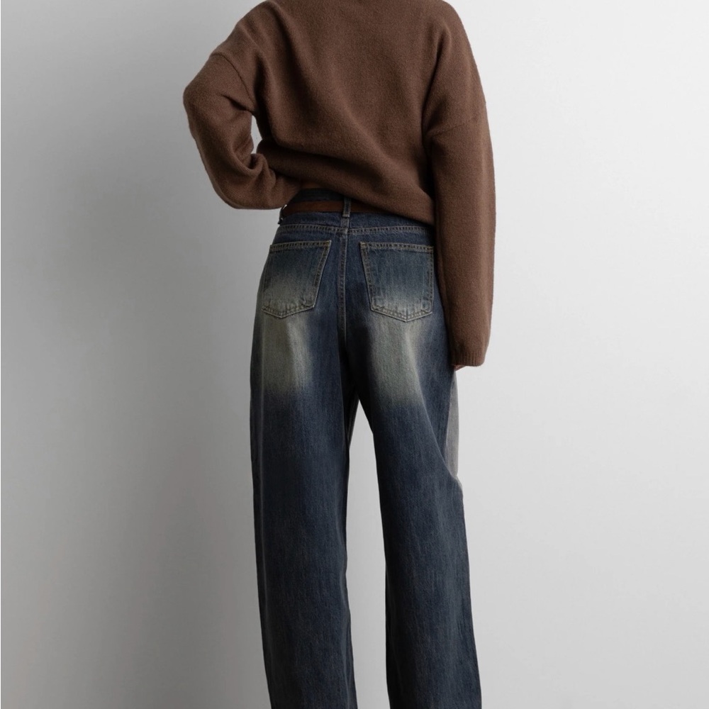 OAK + FORT curve leg relaxed fit jeans - Picture 3 of 8